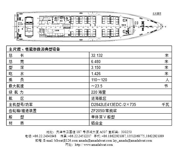 3168c（云裳Ⅱ）110客高速客船
