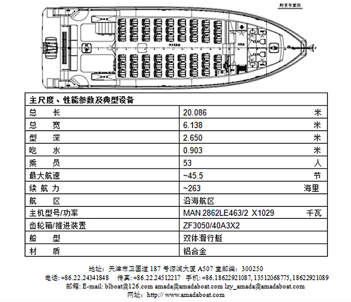 3A1955b（南海Ⅱ）双体高速观光船