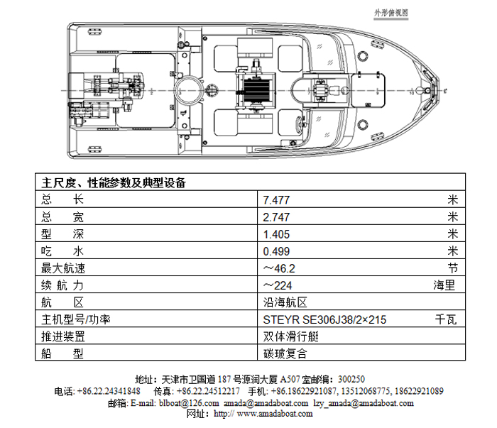 750f（海狸II）双体无人舰载艇